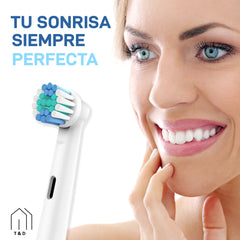 3 Pack de 4 Recambios de Cabezales Compatibles con Cepillos Eléctricos Oral-B Braun - Repuestos de Alta Calidad para Cepillos de Dientes Oral-B