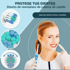 3 Pack de 4 Recambios de Cabezales Compatibles con Cepillos Eléctricos Oral-B Braun - Repuestos de Alta Calidad para Cepillos de Dientes Oral-B